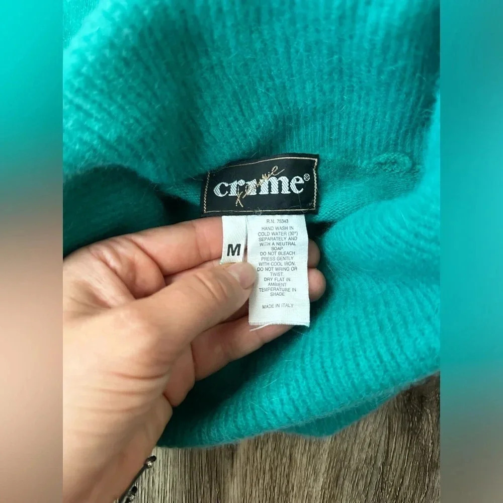 Crime Italian wool sweater, tunik angora Size M - Picture 8 of 8